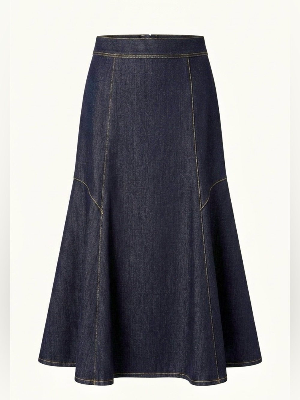 Monroe & Main Dark Wash Denim Skirt Suit Tailored Blazer & A-Line Midi Skirt - Picture 8 of 16